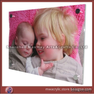 10"x8"/7"x5"/6"x4" Wall Mounting Acrylic Picture Display/Card Frame with Standoffs